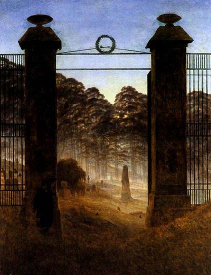 The Cemetery Entrance, Caspar David Friedrich
